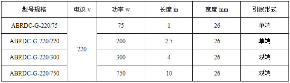 安邦硅橡胶油桶加热带型号规格表